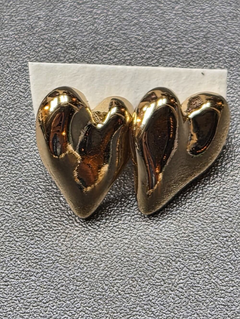 American Eagle Gold Tone Heart Earrings Women